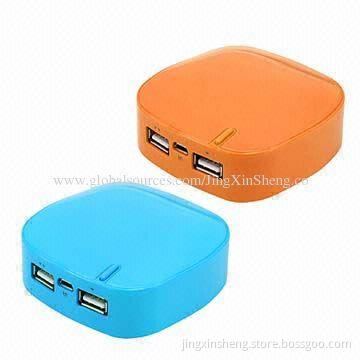 Li-cell Double USB Multicolor Power Bank, 5,200mAh Charge for iPhone, Samsung, Other Digital Devices